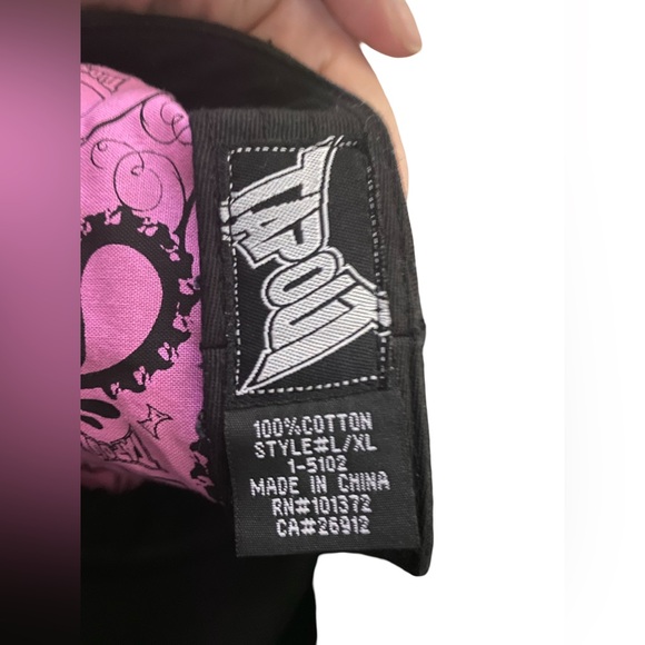 Tapout Women’s Military Y2K Style Embroidered Hat L/XL Fitted Pink And Black - Picture 5 of 5